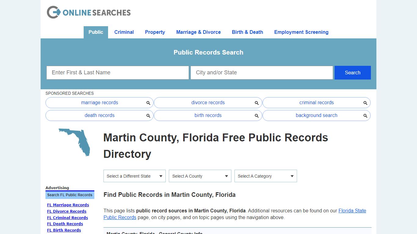 Martin County, Florida Public Records Directory